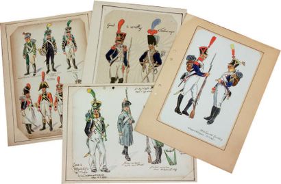 ARTISTES DIVERS Les uniformes de l'infanterie de ligne. 1800-1815. Tambours-majors,...