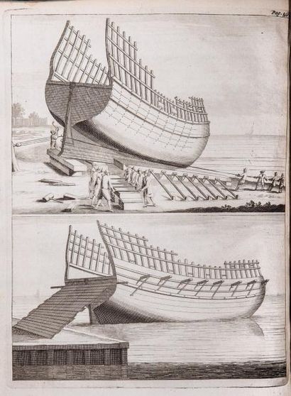 AUBIN (Nicolas) Dictionnaire de marine contenant les termes de la navigation et de...