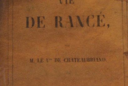 CHATEAUBRIAND F.A Vicomte de La vie de Rancé. Delloye Editeur Paris 1844. E.O. Broché...