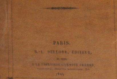 CHATEAUBRIAND F.A Vicomte de La vie de Rancé. Delloye Editeur Paris 1844. E.O. Broché...