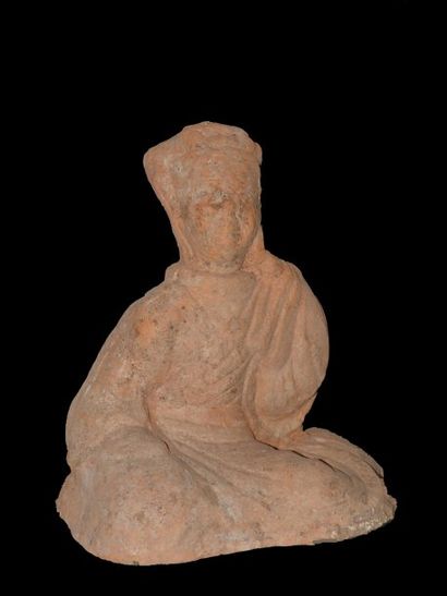 HAN (206 av. J.C. - 220 ap. J.C.) Auditrice assise. En terre cuite à engobe. Province...