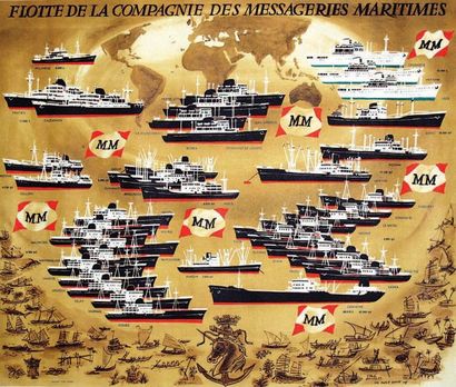 null Flotte de la Compagnie des Messageries Maritimes BAILLE HERVE - Editions "2B"...