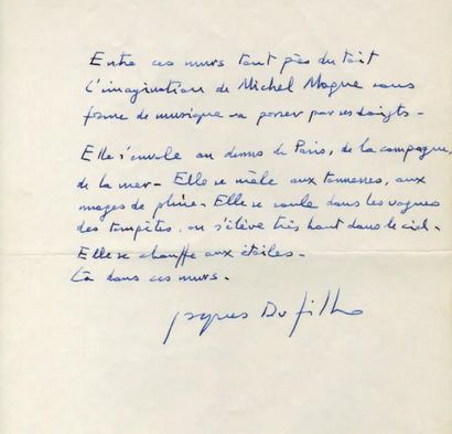 null MAGNE Michel [Lisieux, 1930 - Cergy, 1984], compositeur, musicien français et...