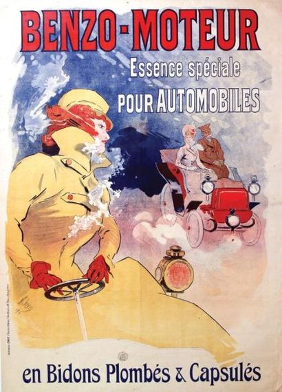 null Benzo-Moteur CHERET Essence spéciale pour Automobiles. Chaix Paris 1 Affiche...