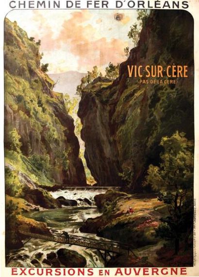 null Vic-sur-Cère TAUZIN LOUIS Pas de la Cère. Chemin de Fer d'Orléans. Auvergne....