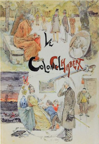 BALZAC Le colonel Chabert. Paris, Calmann Lévy, 1886. In-8; maroquin rouge, dos à...