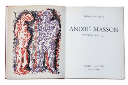 (MASSON André) PASSERON Roger Gravures 1924-1972. Office du Livre 1973. Exemplaire...
