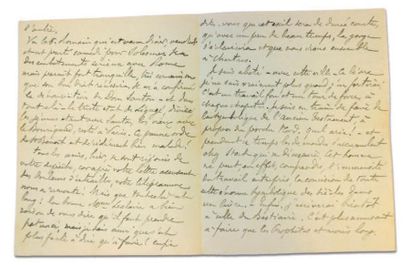HUYSMANS Joris-Karl Lettre autographe signée. Paris, le 15 février 1897; 4 pages...