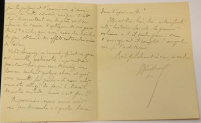 HUYSMANS Joris-Karl Lettre autographe signée. Paris, le 15 janvier 1897; 2 pages...