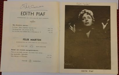 PIAF Édith (Giovanna Gassion, dite) [Paris, 1915 - id., 1963] Chanteuse française....