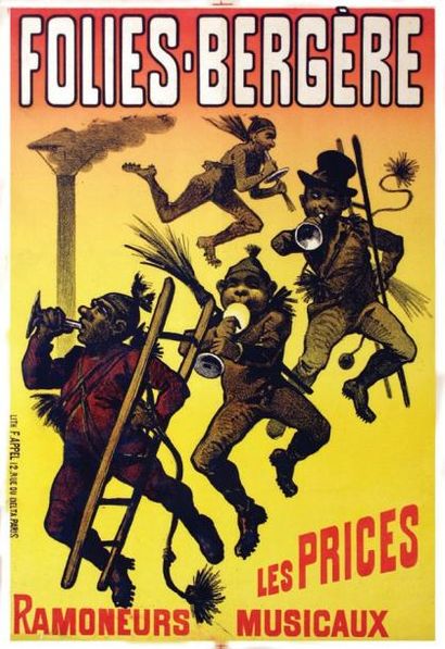 null Folies-Bergère / Les Prices. Ramoneurs musicaux. / Appel Paris 1 Affiche Non-Entoilée...