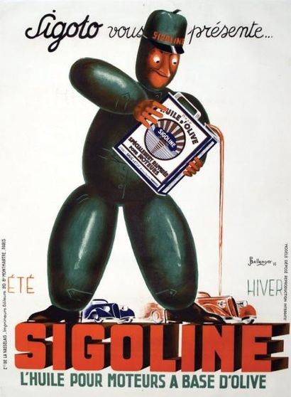 null Sigoto vous présente Sigaline Huile d'Olive pour Moteurs 1935 Marseille (Bouches...