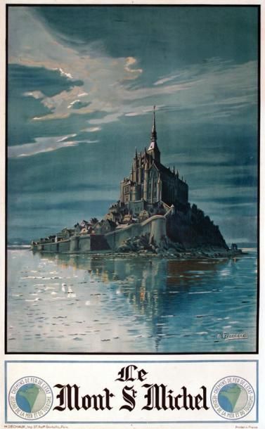 null Le Mont Saint Michel / PERRONNET M. / Déchaux Paris Aff. Entoilée. B.E. B +...