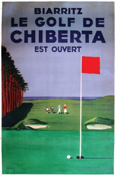 null Biarritz Le Golf de Chiberta est ouvert 1948 / MAXWELL JACK Sirven Paris Aff....