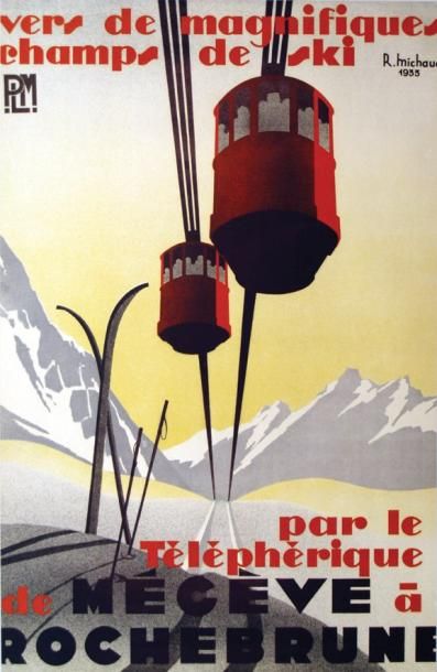 null De Mégève à Rochebrune 1933 / MICHAUD R. / Vers de magnifiques champs de ski...