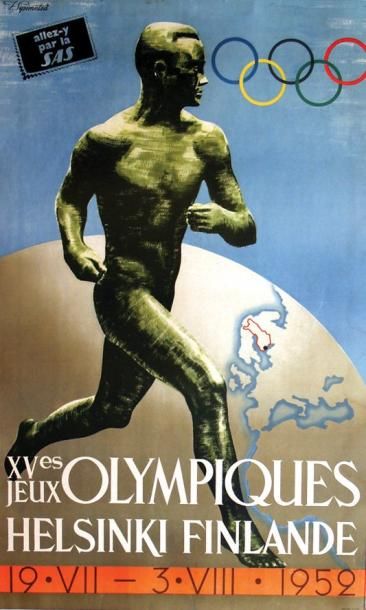 null XV es Jeux Olympiques Helsinki Finlande 1952 / SYSIMETSA / SAS. / Tilgmann Aff....