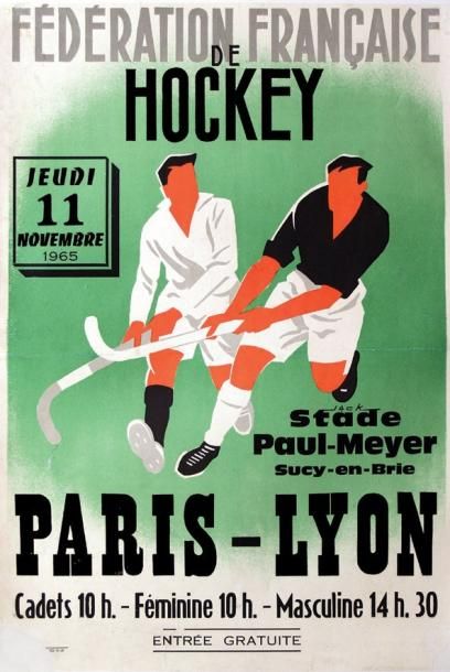 null Federation Française de Hockey 1965 / JACK / Kossuth Paris Aff. Entoilée. B.E....