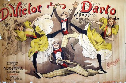 null D.Victor et Darto Troupe / CHOUBRAC / Paris 1891. / Appel Paris 1 Affiche Non-Entoilée...
