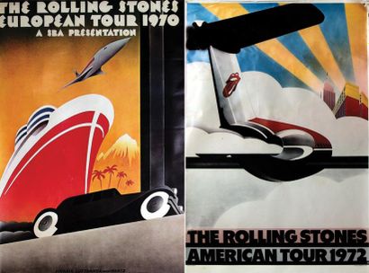 null Lot de 2 Affiches The Rolling Stones / 1970. 1972. Lot de 2 Aff Non Entoilées...