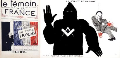null Le Témoin. 1934. A la France. La F-M et le Pantin / IRIBE PAUL / Imprimerie...
