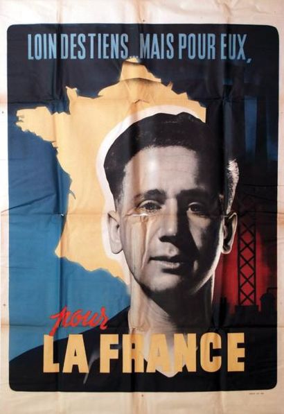 null Loin des Tiens... Mais pour Eux. Pour la France 1 Affiche Non-Entoilée B.E....