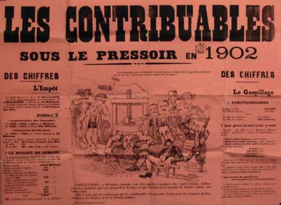 Les Contribuables sous le Pressoir en 1902...