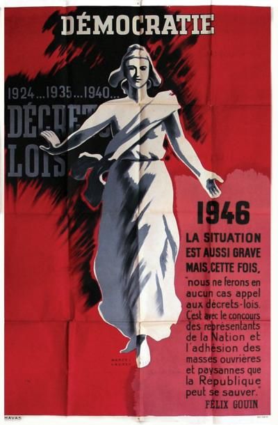 Démocratie 1946 / LAUREY MARCEL / Havas 1...