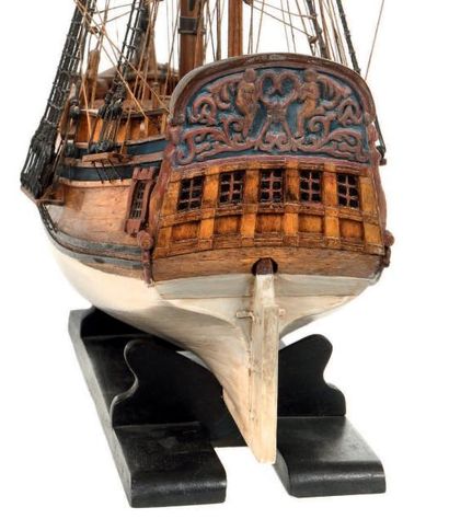  Hourque, navire marchand hollandais, coque bordée sur couple, château arrière sculpté,...