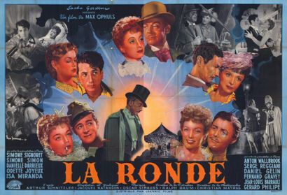 OPHULS Max RONDE (la) 1950 Affiche pliée en très bon état. France 240x160cm