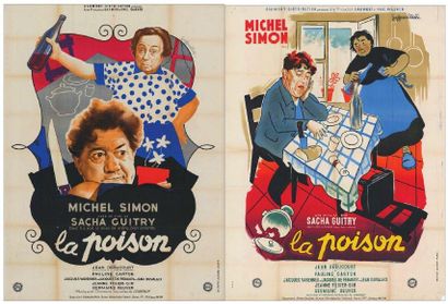 GUITRY Sacha POISON (la) 2 Affiches françaises. 1 pliée en bon état, petites déchirures...