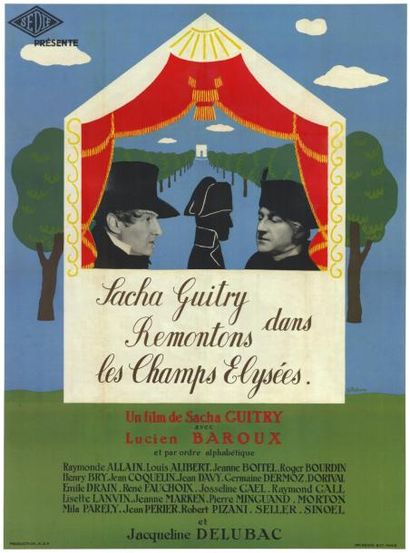 GUITRY Sacha REMONTONS LES CHAMPS-ELYSEES 1938 Entoilée en très bon état. France...
