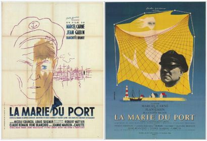 CARNE Marcel MARIE DU PORT (la) 2 Affiches françaises. 1 pliée en bon état, petites...