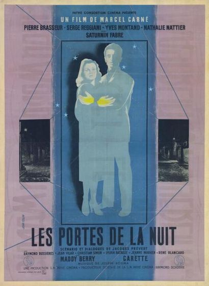 CARNE Marcel PORTES DE LA NUIT (les) 1946 Entoilage ancien, plis marquésEntoilée,...