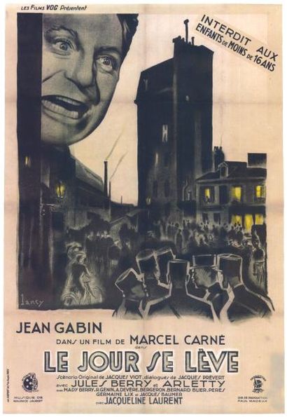 CARNE Marcel JOUR SE LEVE (le) 1939 Entoilage ancien, jaunissures. France 120x16...