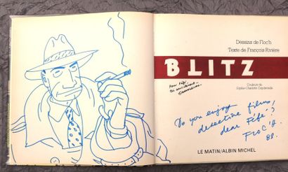 FLOC'H «Blitz». Albin Michel 1983. Edition originale avec un grand dessin à l'encre...
