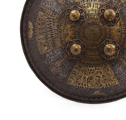 null Bouclier - Separ Inde, XIXe siècle Diamètre: 53,5 cm Shield - Separ India, 19th...