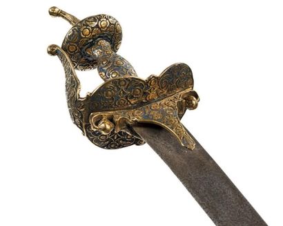 null Épée - Khanda Sud de l'Inde, circa 1650, lame antérieure probablement XVIe -...