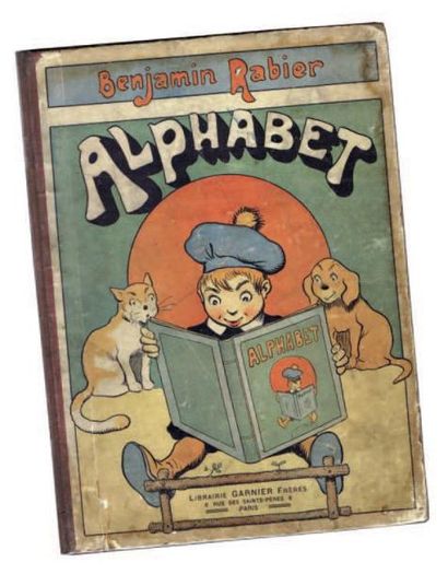 Rabier Benjamin «Alphabet». Librairie Garnier 1911. Album cartonné, dos toilé. Rare...