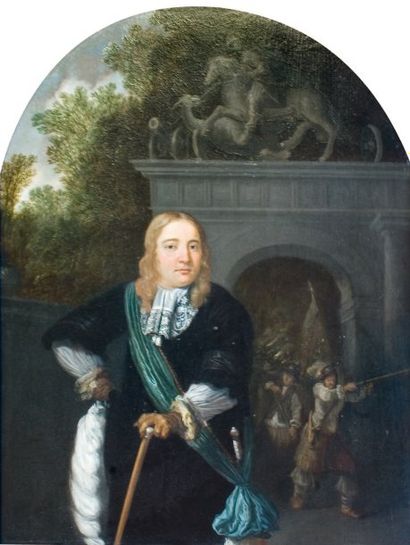 Domenicus van TOL (Bodegraven vers 1635 - Leyde 1676) « Portrait d'un officier de...