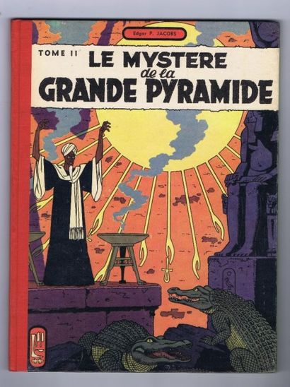 JACOBS «Le Mystère de la Grande Pyramide» Tome II. Lombard 1955. Cartonné dos toilé...