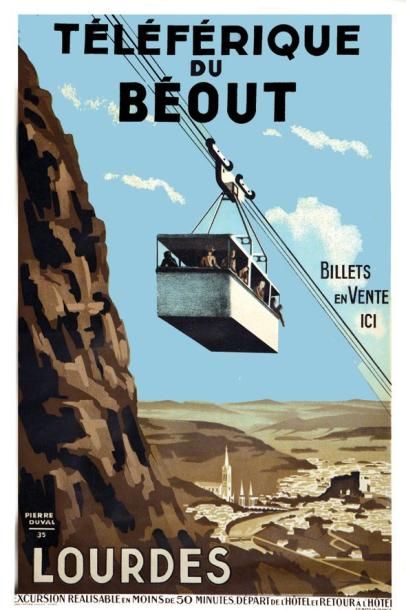 null Téléférique du Béout - Lourdes 1935 - DUVAL PIERRE - Lucien Serre Paris Aff....