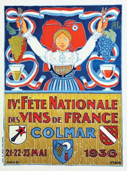 null Colmar - IV e Fête Nationale des Vins de France 1936 - HANSI STEIN - Chemins...