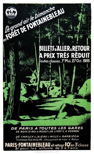 null Forêt de Fontainebleau Le Grand Air Le Dimanche 1935 - Lucien Serre & Cie Paris...