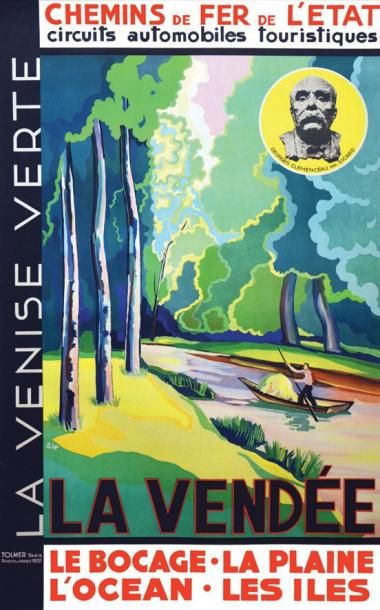 null La Vendée - La Venise Verte - W.S. - Carte économique. - Tolmer Paris 1931 Aff....