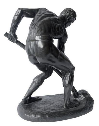 Alfred BOUCHER (1850-1934) Le Terrassier Épreuve en bronze à patine brune signée,...