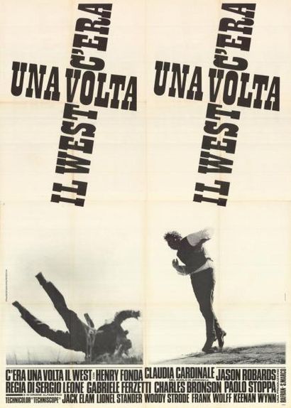  IL ETAIT UNE FOIS DANS L'OUEST LEONE Sergio - 1969 Affiche italienne pliée en bon...