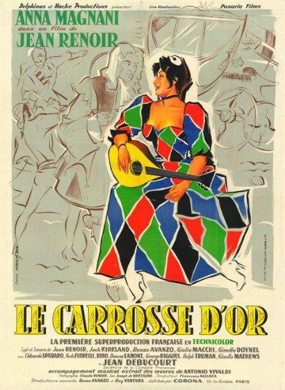 null CARROSSE D'OR (le) RENOIR Jean - 1952 Entoilage ancien, bon état Quelques restaurattons...