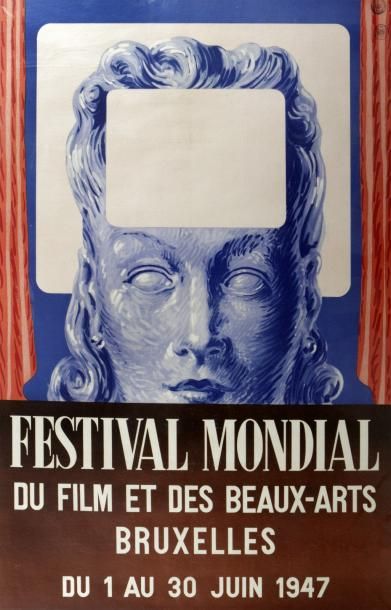 FESTIVAL DE BRUXELLES 1947 1947 Affiche encadrée...
