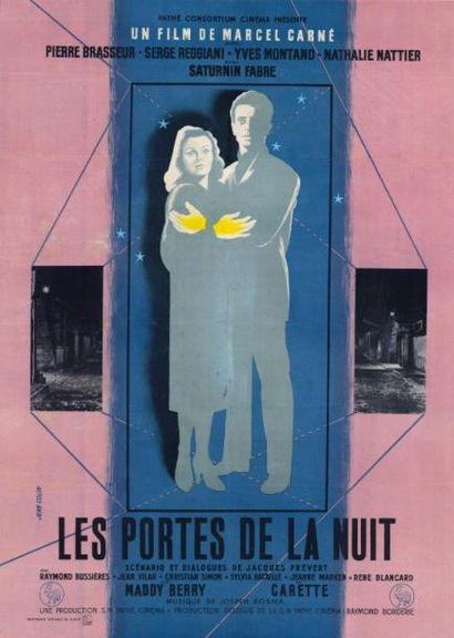 PORTES DE LA NUIT (les) CARNE Marcel - 1946 Entoilage ancien, plis marqués COLIN...