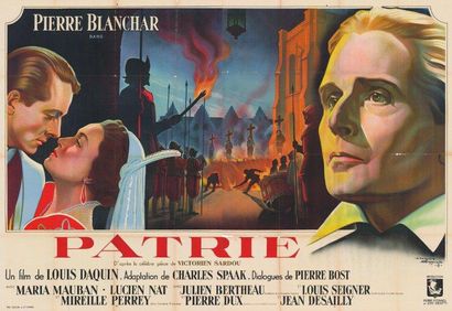 null PATRIE DAQUIN Louis - 1945 Affiche pliée en bon état BONNEAUD - 240x160cm